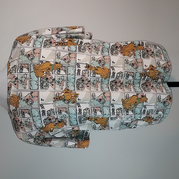 Scooby-Doo All Over Comic Graphic Cotton Poly Short Sleeve T-Shirt Size XL 15-17 - Picture 3 of 9